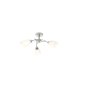 Bright Star Lighting Polished Chrome With White Frosted Glass Ceiling Light - Ems