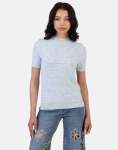 Sissy Boy Next Level Pale Blue Knit Top - L Blue