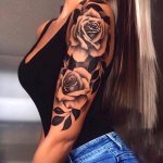1 Sheet Arm Flowe Tattoo Sticker Waterproof Long Lasting Arm Body Art Party Temporary Tattoo