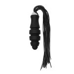 Shots Media Ouch Whip With Sliced Dildo Black