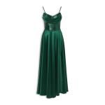 Emerald Sequins Combo Satin Dress