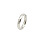Silver Round Finish Ring - 56 Silver