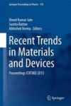 Recent Trends In Materials And Devices - Proceedings Icrtmd 2015 Hardcover 1ST Ed. 2017