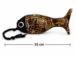 The Captains Catch Fish Cushion & Tug Toy - Large 55CM Leopard Print