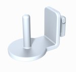 8 Vertical Hooks White