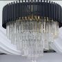 Waterfall Black And Clear Lighting Chandelier