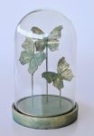 Green Butterflies In Glass Dome – 26X16CM