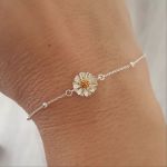 Summer-lee 925 Sterling Silver Flower Bracelet Length 18.8CM Adjustable