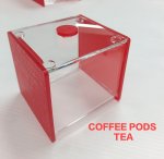 Coffee Pod Box – Red & Clear