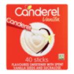 Canderel Vanilla Flavoured Sweetener With Sucralose Sticks 40 Pack