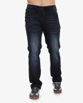 Soviet Mens Straight Leg Denim Jeans In Navy - Navy 40