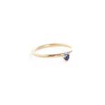Three Claw MINI Sapphire Ring In Yellow Gold - T