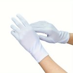 Spring And Summer Solid Color Spandex Elastic Uv Protection Gloves Suitable For Ceremonial Performance And Driving