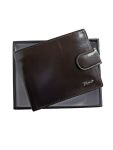 Fino Italian Top Grain Bi-fold Vintage Leather Wallet In Gift Box Coffee