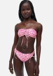 Bandeau Bikini Top - Pink floral