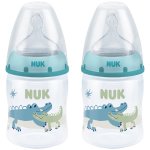 Nuk Temperature Control Bottle 150ML With Size 1 Silicone Teat 0-6M Twin Pack - Boy