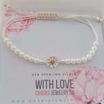 Summer-grace 925 Sterling Silver Flower Bracelet Dainty 12-24CM Adjustable