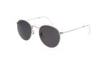 Unisex Round Metal Sunglasses In Silver - Silver One Size