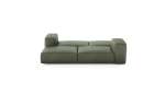 Double Lounger - Leather - Olive - 241CM X 168CM