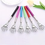 1PC Portable Telescopic Back Scratcher Adjustable Length Ghost Claw Stainless Steel Telescopic Itch Tickle Massager Back Scratch