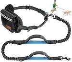 Kytely Hands Free Dog Leash With Zipper Pouch Wide Padded Waist Dog Running Leash For Medium And Large Dogs Dual Padded Handles