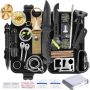 Tactical Survival Multi-function Kit 20 In 1 -black