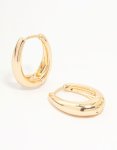 Goldair Gold Oval Huggie Earrings