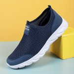 Lightweight Breathable Slip On Casual Shoes For Outdoor Park Training Walking Camping Men's Comfy Sneakers For Spring And Summer