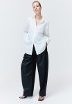 Mama Before & After Tie-belt Shirt - White