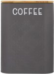 Ceramic Wooden Tea Coffee & Sugar Container - 0.251 L