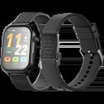 Volkano Trinity Series Bluetooth Smartwatch With 2 Straps – Black