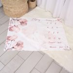 Milestone Blanket Pink And Grey Floral