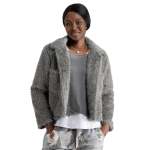 Faux Fur Jacket - Grey Free