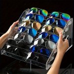 1PC Chic Acrylic Fashion Glasses Display Stand - Multi-tiered Organizer For Eyewear Nail Polish & Perfume - Transparent Desktop