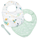 Stephen Joseph Muslin Bib Set Rocket