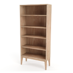 Laila Open Display Shelf - Pine In Chestnut Finish
