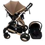 Smooche Star 3 In 1 Travel System + Mola Evolve 360 Isofix Grp 0 1 2 3 Bundle - Sand