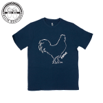 Crew Neck T-Shirt - Airforce Blue - 5XL
