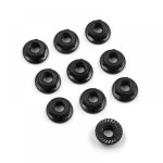 – 4MM Aluminum Serrated Lock Nut 10PCS Black