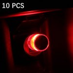 10 Pcs Car Decorative USB Universal LED Atmosphere Lamp Colour: Red