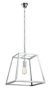 Bright Star Lighting Square Design Polished Chrome Pendant With Clear Glass