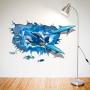 4AKID 3D Coral Dolphins Wall Decal Sticker