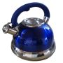 3L Stove Top Stainless Steel Whistling Kettle - Blue