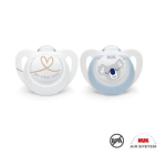 Nuk Silicone Star Soother 0-6 Months White Heart koala