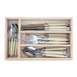 Laguiole Av Cutlery Set Ivory 24PC