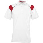 Mens Score Golf Shirt - White Red - White Red 4XL