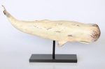 White Distressed Whale On Stand – 44X75X16CM