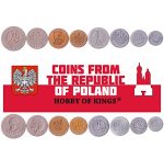8 Coins From Poland Polish Coin Set Collection 10 20 50 Grosz 1 2 5 10 20 Zoty Circulated 1975-1985 White Crowned Eagle