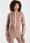Sissy Boy Athleisure Knitted Jacquard Logo Jacket - Camel