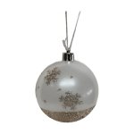 ABJ450000-3 Bauble 8CM With With Glitter - Gold
